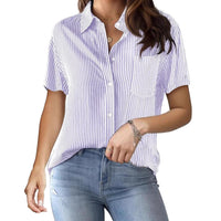 New Casual Striped Cardigan Top With A Printed Pattern