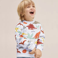 Boy's Long-sleeved Baby Top Cotton Dinosaur Children's Hoodie