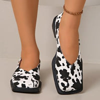 European And American New Large Size Cows Pattern Women's Fashion Flat Four Seasons Classic