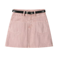 Design Sense Niche Buttocks Wrapped Denim Skirt