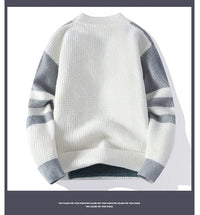Sweater Men's Fleece-lined Thickened Knitting Bottoming Shirt