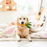 Carrot Dog Chew Toys Durable Rubber Squeaky Toy Shaped Dog Toys For Dogs Boredom Chewers Toothbrush Toy Supplies