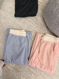 Comfortable Fleece-Lined Striped Jogger Pants