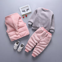 New Children's Clothing Winter Clothes For Boys Baby Thickening Three-piece Set