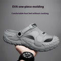 Men's Outdoor Two-way Hole Shoes New Feeling Of Shit Breathable Non-slip Leisure Pump Beach Slippers