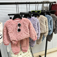 New Korean Style Girls' Solid Color Pajamas