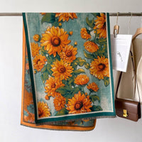 Autumn And Winter New Cashmere-like Thickened Oil Painting Jacquard Scarf