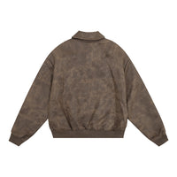 Men's Lapel PU Leather Jacket Coat