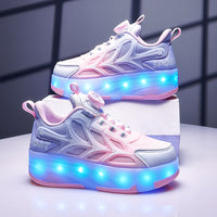 Four-Wheel Childrens Flashing Mesh Roller Skates