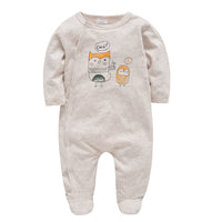 Romper Full Cardigan Monk Clothes Baby One-piece Romper Color Cotton Suit