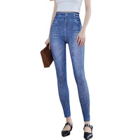 Seamless Printed Cropped Pants For Outerwear