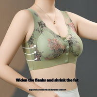 Front Closure Underwired Push Up Pull-up Ultra-thin Ice Silk Vest Bra