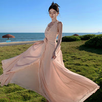 Women's Sleeveless V-Neck Halter Dress