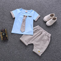Short-sleeved gentleman tie set