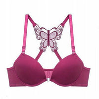 Small chest gathered butterfly front button bra