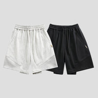 Stitching Terry College Style Casual Shorts