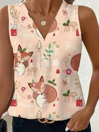 Women's Versatile Minimalist Printed Vest