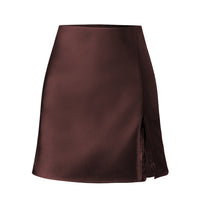 Lace Split High-waist Elastic Skirt Sexy Figure-hugging