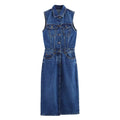 Women's Sleeveless Slim-fit Denim Dress