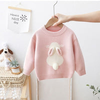 Girls' Knitted Thickened Integral Velvet Sweater