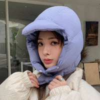 Unisex Warm Down Knit Beanie That Keeps Your Ears And Neck Cozy In Winter