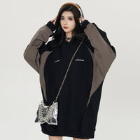 Stitching Contrast Color Hooded Sweatshirt Men