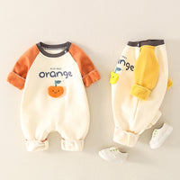 Baby Ins Style Cute Fleece-lined Jumpsuit Romper