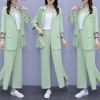 SpringAutumn New Style Professional Long Sleeve Suit Jacket And Pants Two Piece Set