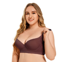 Large Size Thin Seamless Steel Ring Glossy Underwear Push Up