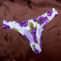 T-back Women's Ice Silk One-piece Seamless Printed Leopard Print T-shaped Panties T-back Briefs
