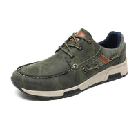 Leather Breathable Sneaker Men's Plus Size Casual Commuter Shoes