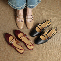 New Womens Flat Sandals With A Soft Sole And A Single Strap