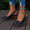 Women's Closed Toe Wedge Sandals European And American Plus Size High Heel Sandals