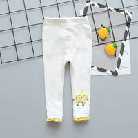 Children's pants for girls with wooden ears