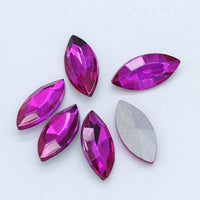 Horse Eye Crystal Pointed Glass Silver Bottom Loose Diamond