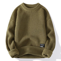 New Round Neck Thick Needle Men's Sweater Vintage Quality