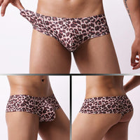 Low Waist Men's Underwear Printed U Convex Mesh Breathable