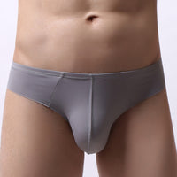 Men's Seamless Ice Silk Translucent Thong
