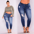 Holes to increase high stretch denim pants