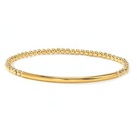 Metal Bead Bracelet With Contrasting Color Patchwork