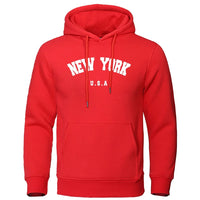 Men's Simple Letter Personality Printed Casual Hooded Sweater