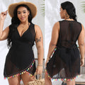 Colorful Tassel Patchwork Irregular Dress With Cross-Tie Straps