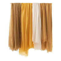 Strict Selection Summer Cotton And Linen Scarf Solid Color Simple Sun Protection
