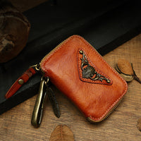 Handmade Cowhide Men's Leather Key Bag Personality