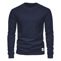 Men's Solid Color Long-sleeved Top High Street
