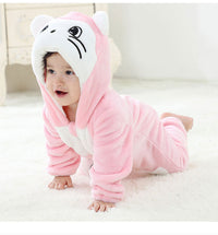 Clothes For Babies Autumn 3-year-old Baby Animal Jumpsuit Flannel Romper European And American Children's Wear