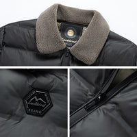 Men's Winter Business Casual Lapels Fur Collar Coat