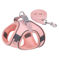 Pet Harness Reflective Plaid Covered Dog Hand Holding Vest Dog Rope
