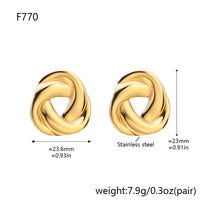 European And American Style Fashionable Titanium Steel Irregular Earrings