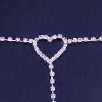 Simple Full Diamond Love Leg Chain Waist Chain